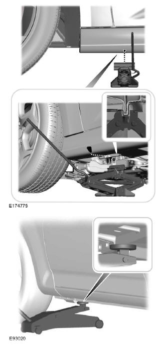 Ford Mondeo: Wagenheberaufnahmen und Anhebepunkte - Radwechsel - Räder