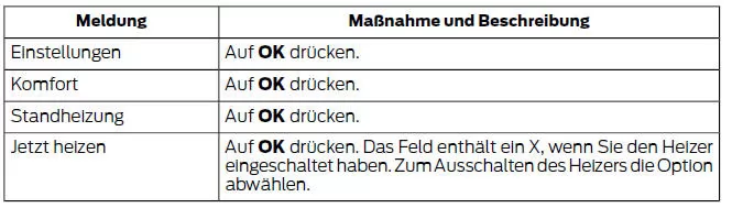 Blättern Sie zu folgender Option, um die Funktion "Jetzt heizen" einzuschalten