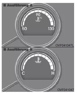 Motorkühlmittel-Temperaturanzeige
