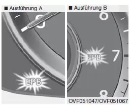EPB-Störungsanzeige (ausstattungsabhängig)