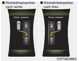 Parkassistent ein modus auswählen
