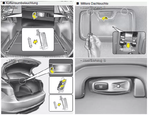 Glühlampe der Kennzeichenbeleuchtung ersetzen (Limousine)