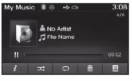 Menü im Modus "Meine Musik"