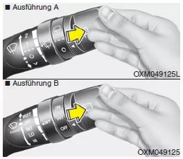 Heckscheibenwischer- und Wascherschalter (Kombi)