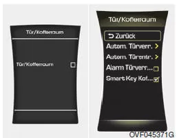 Smartkey- Kofferraumentriegelungsfunktion