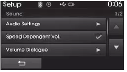SDVC (Speed Dependent Volume Control, geschwindigkeitsabhängige Lautstärkeregelung)