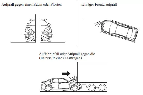 Grenzfälle für die Auslösung der Airbags