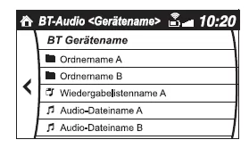 Verwendungsbeispiel (bei der Suche eines Titels von der obersten Ebene eines Geräts)