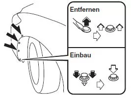 Vordere Blinkleuchten, Begrenzungsleuchten (mit Halogenscheinwerfern)