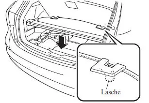 Aufbewahren der Gepäckraumabdeckung