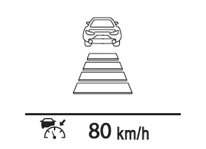 Mazda Radar Cruise Control- Systemdisplay (MRCC) (Armaturenbrett des Typs A)