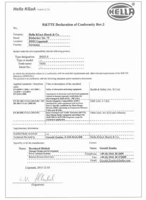 Toter-Winkel-Assistent (BSM)