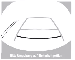 Ausführung mit Anzeige des voraussichtlichen Fahrzeugwegs