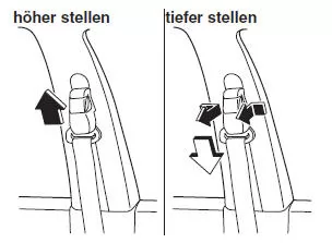 Schultergurthöheneinstellung