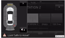 Infotainmentdisplay: Anzeige bei automatischer Aktivierung