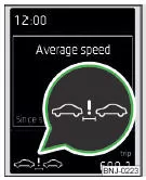 Symbol im Display des Kombi-Instruments: Hinweis (gefährlicher Abstand)