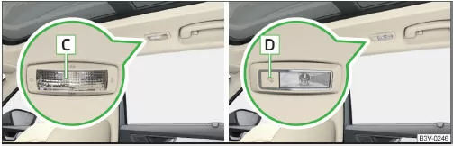 Innenleuchte hinten: Variante 2 / Variante 3