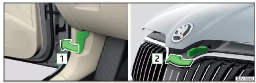 Motorraumklappe öffnen