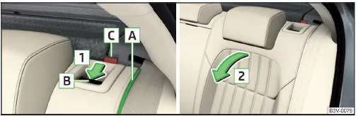  Sitzlehne vom Innenraum aus vorklappen