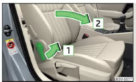 Beifahrersitzlehne vorklappen