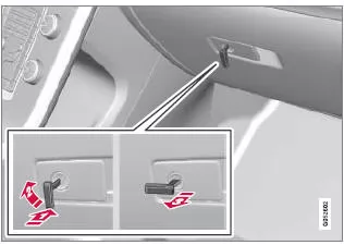 Verriegelung/Entriegelung - Handschuhfach