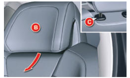 Höhen- und Neigungsverstellung der Kopfstützen (elektrisch verstellbare Sitze)
