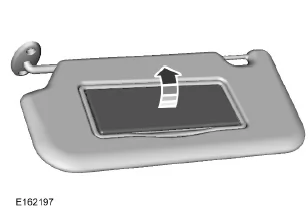 Beleuchteter Sonnenblendenspiegel