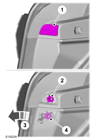 Ausbau der Rückleuchteneinheit, 4-Türer und 5-Türer