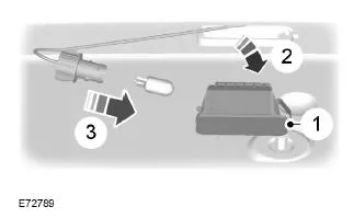 Austauschen der Glühlampe für die Kennzeichenleuchte