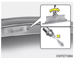 Glühlampe der Kennzeichenbeleuchtung ersetzen (Limousine)