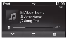 iPod Songs abspielen / Wiedergabe unterbrechen (Pause)