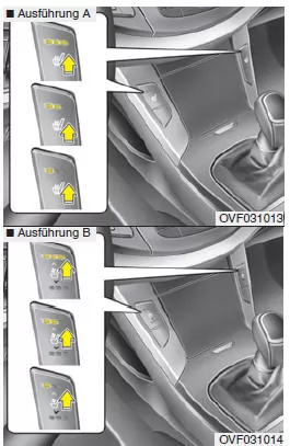 Sitzheizung (ausstattungsabhängig)