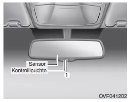 Bedienung des elektrischen Innenspiegels