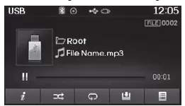 USB-Dateien abspielen / Wiedergabe unterbrechen (Pause)