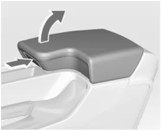 Ablagefach in der vorderen Armlehne