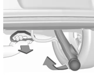 Eingeklappte Kugelstange lösen