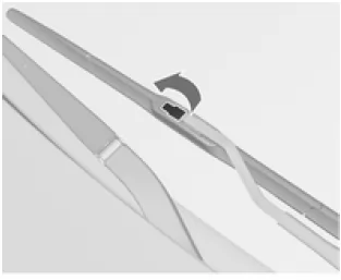 Wischerblätter an der Windschutzscheibe